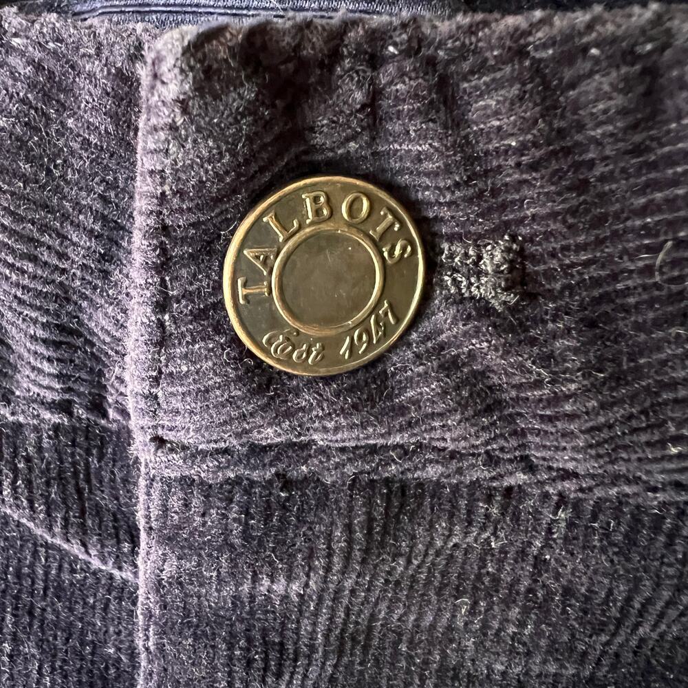Talbots Pants Womens Size 10 Navy Blue Heritage Corduroy Cotton Blend Stretch - Picture 7 of 16